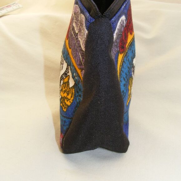 DIA DE LOS MUERTOS Sm bag, 4.75x4.5x2.5 Southern Belle, Zipper, Canvas - Picture 4 of 8